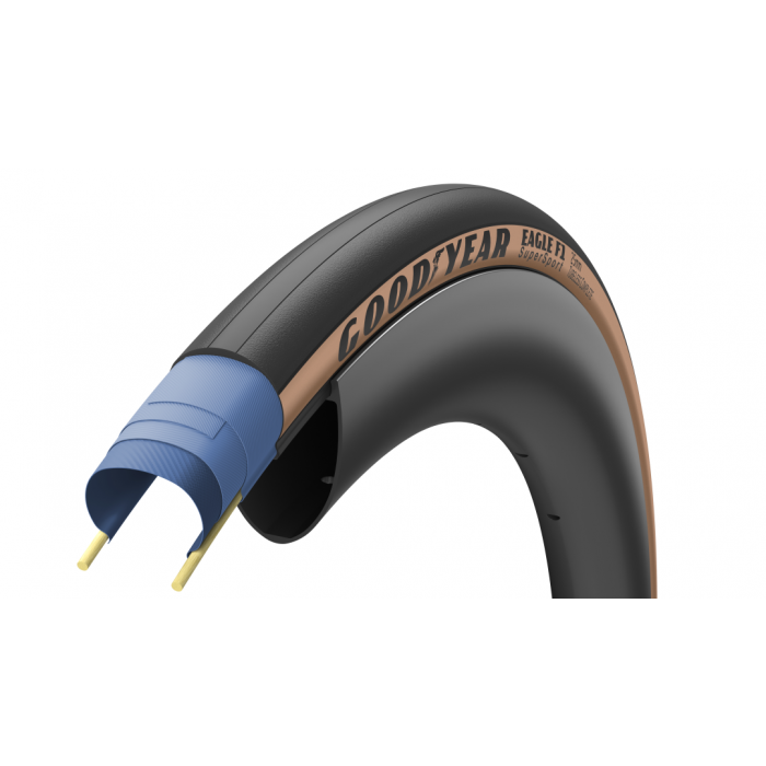 BTB GOODYEAR EAGLE F1 SUPERSPORT TUBELESS COMPLETE 700X25C TAN Fashion For Cycling